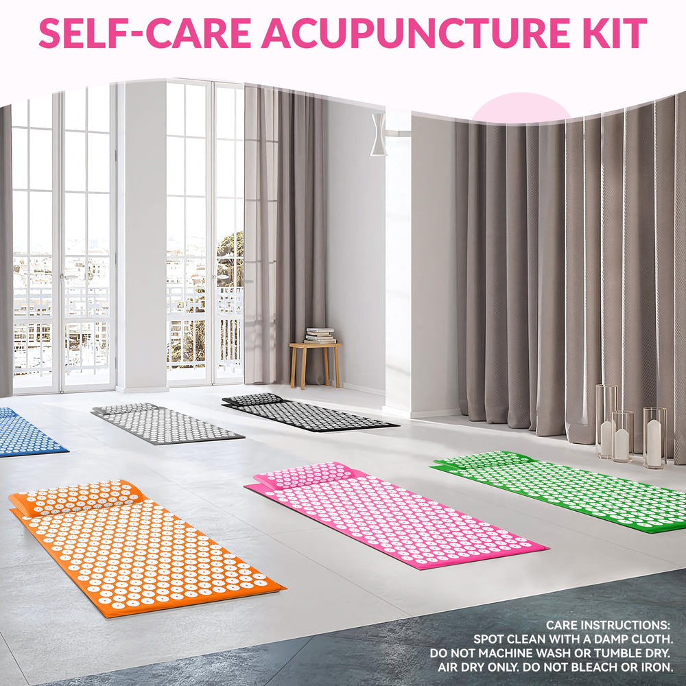 Fitvids back and neck massage on pink set for desk workers