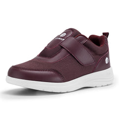 FitVille diabetic shoes with wide toe box in plum for swollen feet comfort