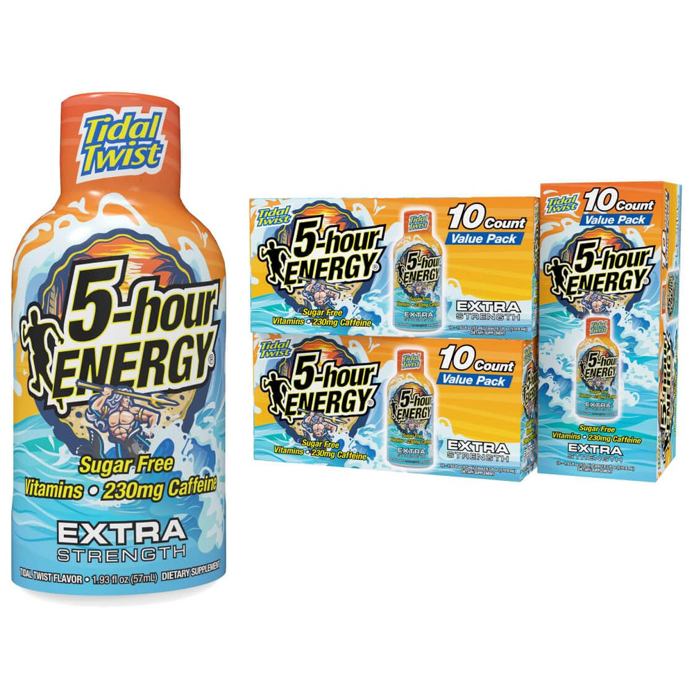 5-hour ENERGY Extra Strength bottle with Tidal Twist for quick focus