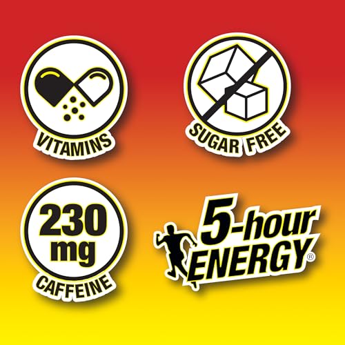 Morning routine setup featuring 5-hour ENERGY bottle for a quick energy lift
