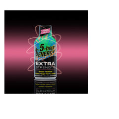 Five-hour Energy Extra Strength shot in hand showing portable convenience