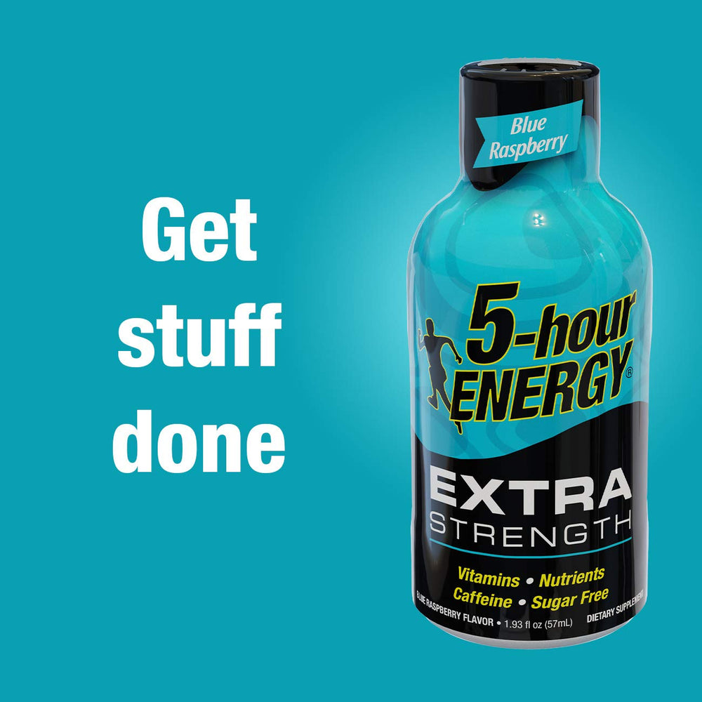 Five-hour Energy pack on a desk ready for busy morning routine