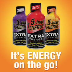 Five-hour Energy bottle and ingredients highlighting vitamins and caffeine context
