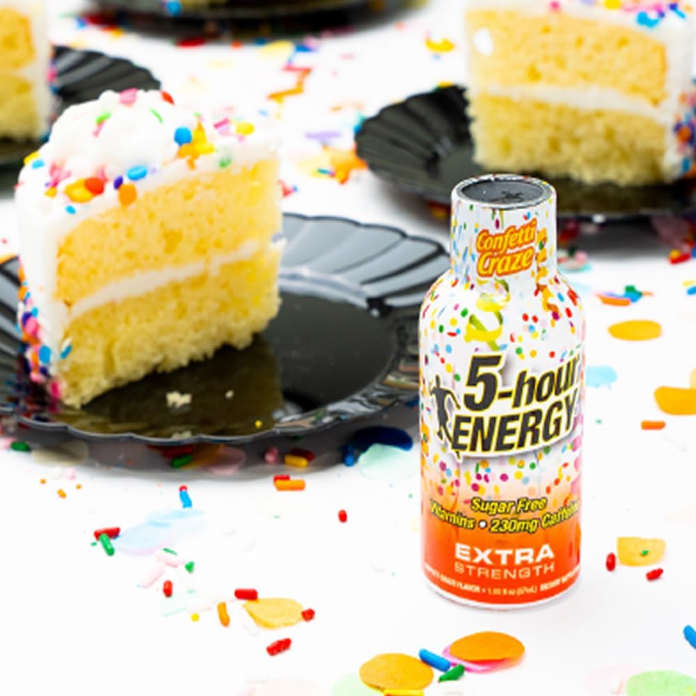 Five-hour ENERGY zero sugar zero calories option offers guilt-free energy.