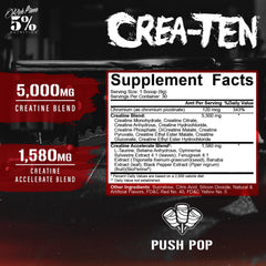 Five Percent Nutrition CreaTEN scoop-dispensing near label illustrates easy dosing