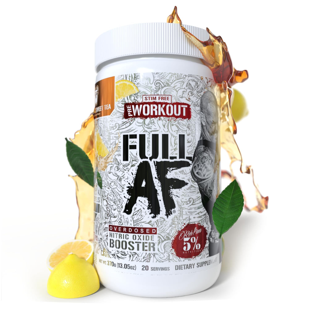 5% Nutrition FullAF pre-workout powder for enhanced pump and vascularity