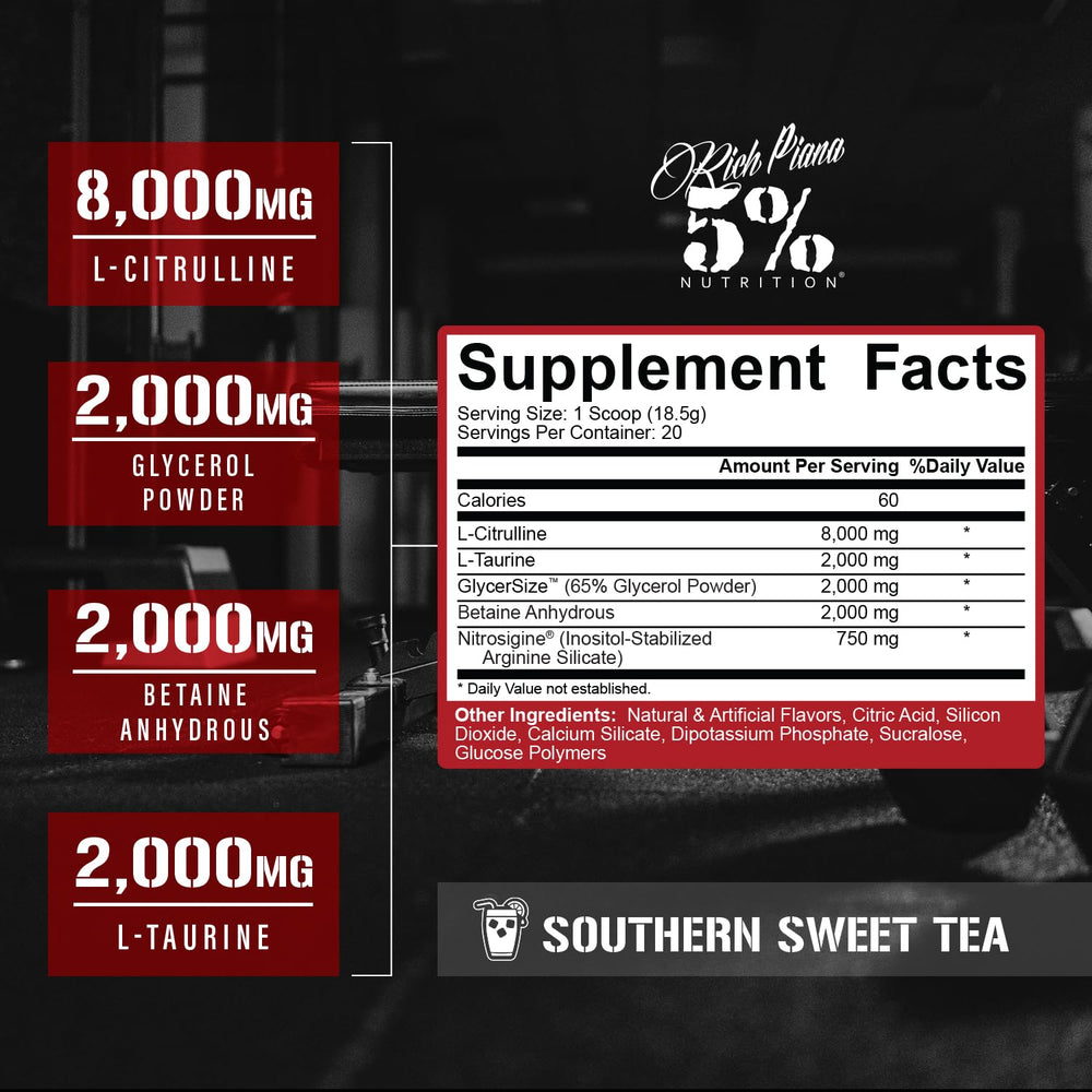 5% Nutrition L-Citrulline for nitric-oxide support during training