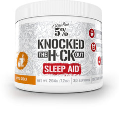 Rich Piana Knocked Out apple cider bottle ready for nightly sleep routine