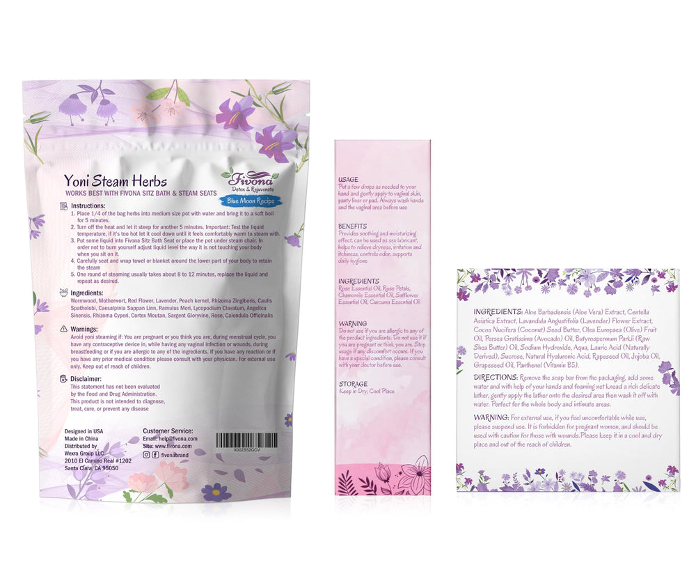 Fivona Yoni Care Kit travel-friendly packaging for on-the-go care.