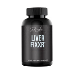 Fixxr Liver bottle front view showcasing label for daily liver support.