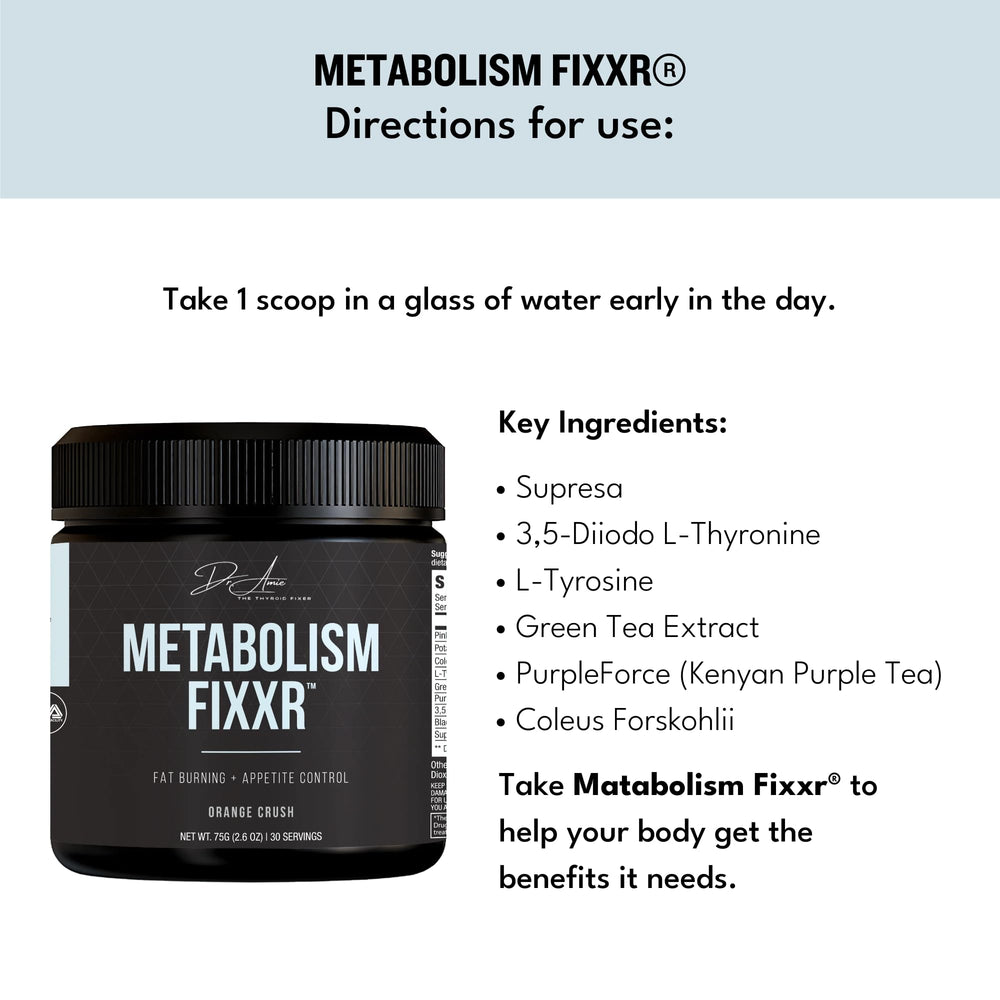 Fixxr metabolism daily-dose setup on a kitchen counter