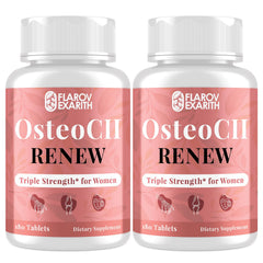 Flarovexarith OsteoCII Renew triple-strength bottle promoting daily joint comfort.