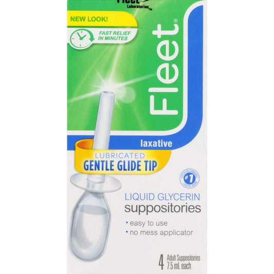 Fleet laxative suppositories left-side position image showing comfortable placement for targeted relief