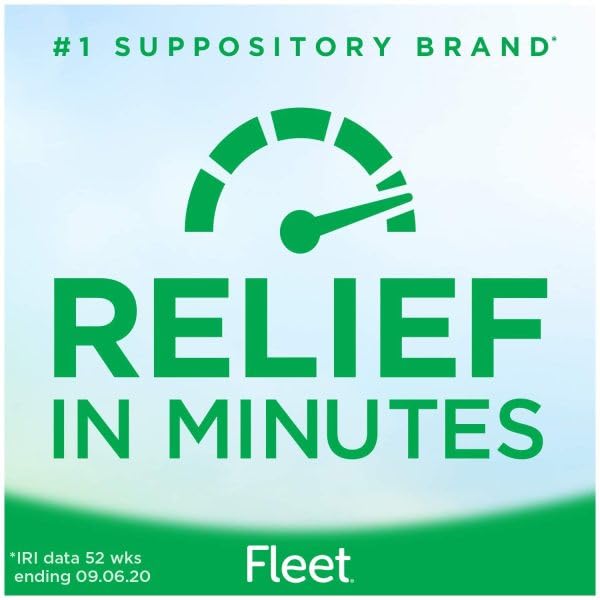 Fleet suppositories applicator visible for clean administration