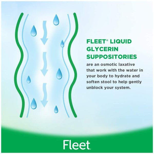 Fleet Liquid Glycerin Suppositories USA origin seal and label