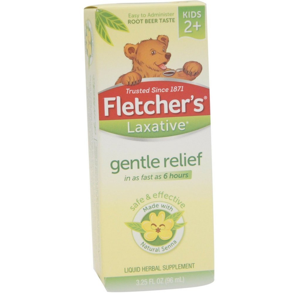 Fletcher's Kids Laxative bottle pour for gentle relief of occasional constipation in children