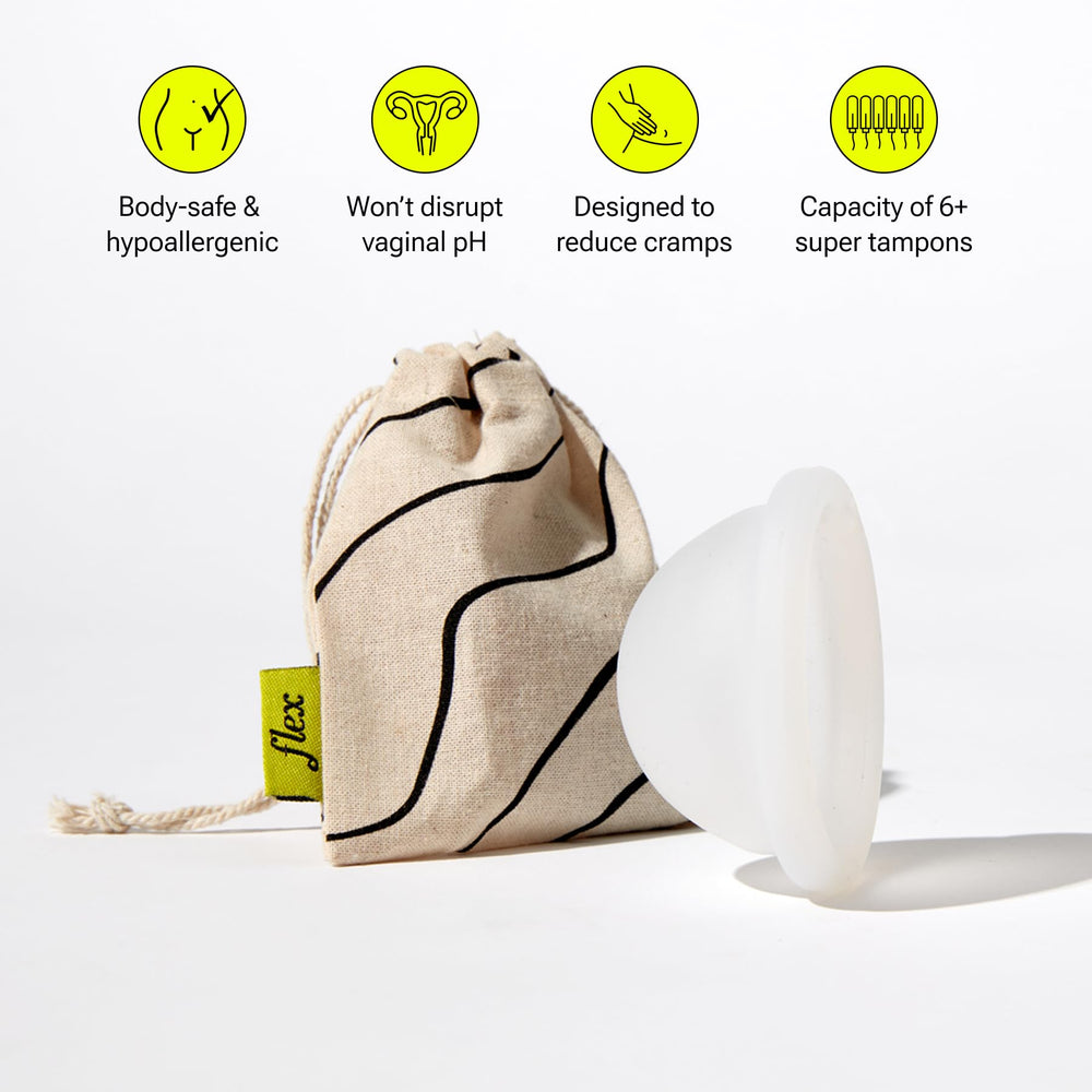 FLEX Disc capacity up to six tampons for extended wear and protection.