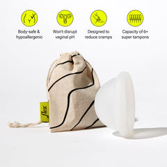 FLEX Disc capacity up to six tampons for extended wear and protection.