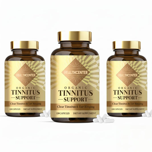 FlexBloom tinnitus relief bottle promotes daily ear health support.