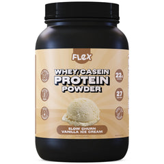 Flexible Dieting Lifestyle slow churn vanilla ice cream protein canister for everyday nutrition.