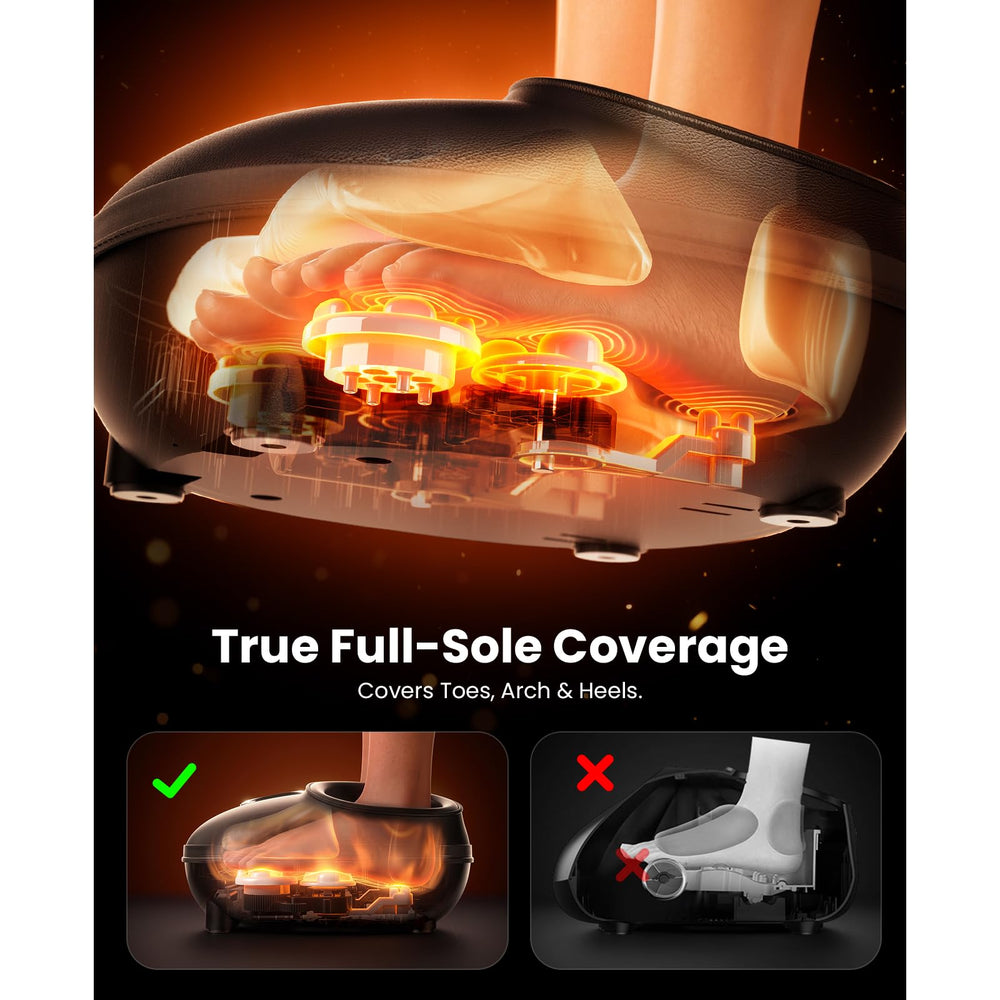 FLIGE Shiatsu Foot Massager features heated therapy for warm comfort.