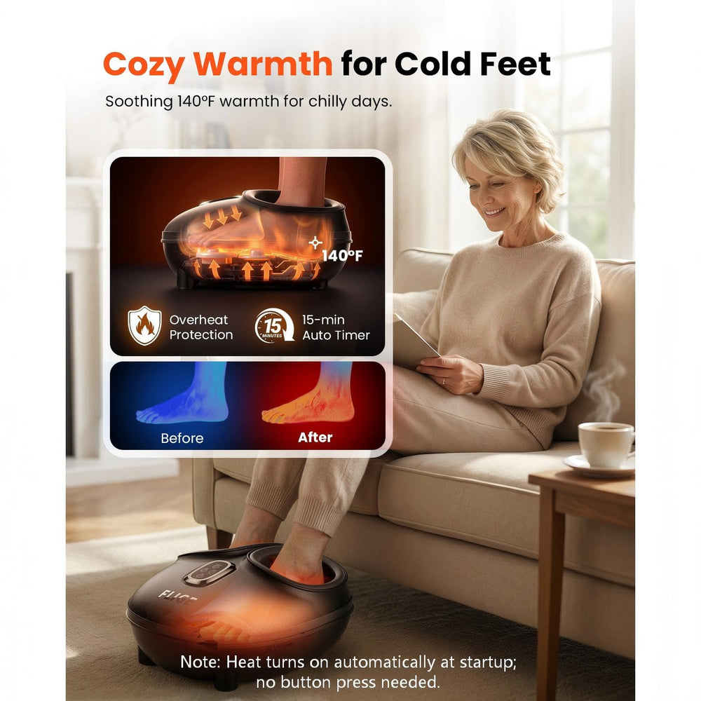 FLIGE massager remote control enables easy adjustments during relaxation.