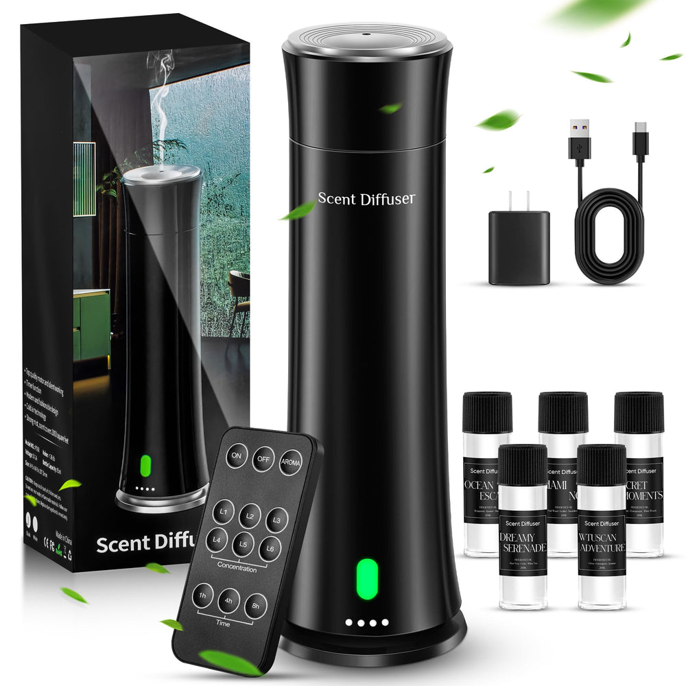 FLLUK hotel scent diffuser tower design disperses nano mist for a refined ambiance.