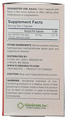 Flora Ferritin+ daily capsule supports a simple routine.