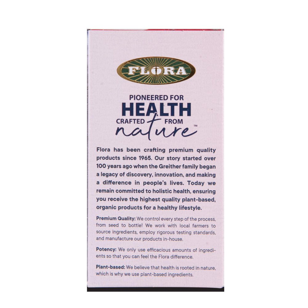 Flora Ferritin+ vegan gluten-free symbol with trusted branding.