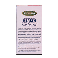 Flora Ferritin+ vegan gluten-free symbol with trusted branding.