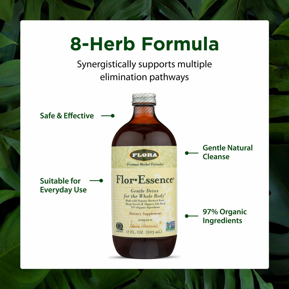 Cup with hot water diluting Flora Flor-Essence for a soothing ritual