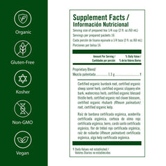 Flora FlorEssence steeping tea in a cup signals a calming cleanse moment.