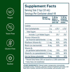 Pouring Flora Iron liquid highlights simple dosing and absorption