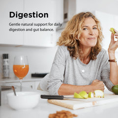 Bottle pour shot demonstrates easy dosing for daily use.