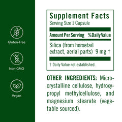 FloraSil capsules close-up for vegan, non-GMO beauty support.