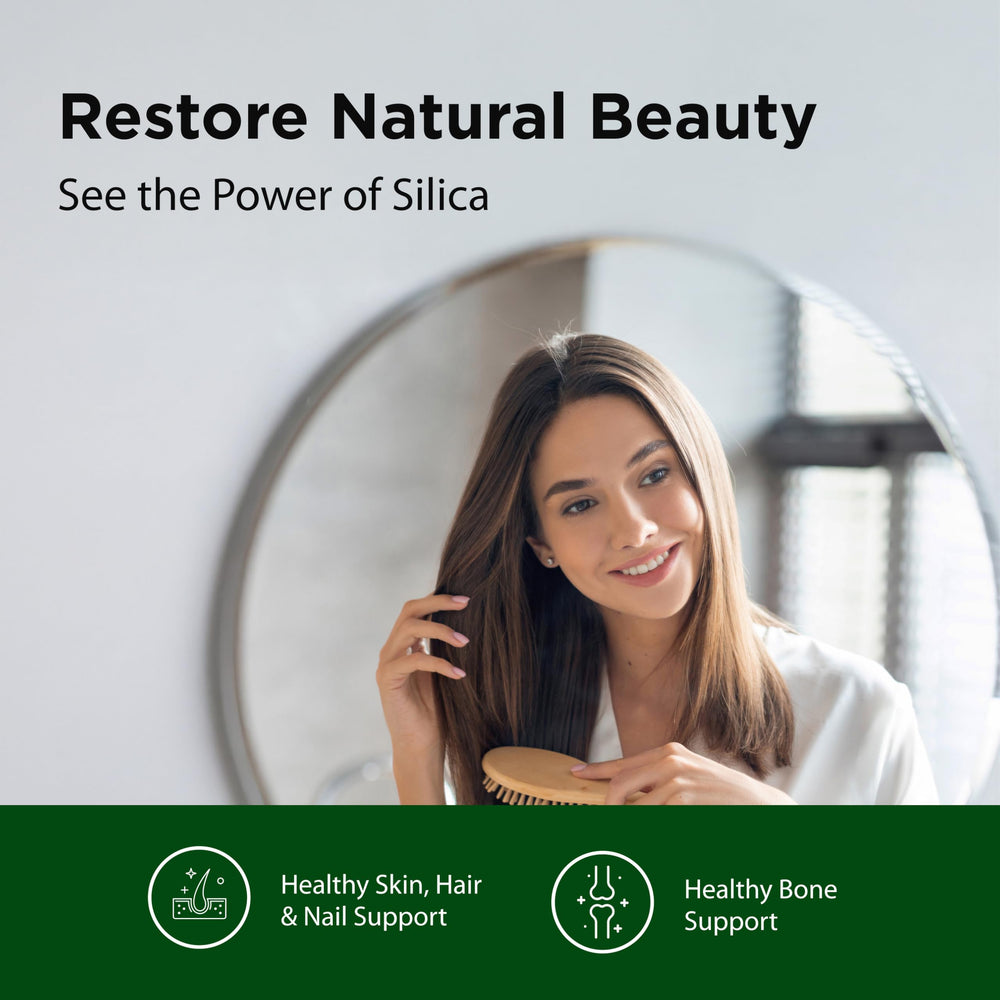 FloraSil bottle label featuring horsetail extract and minerals.