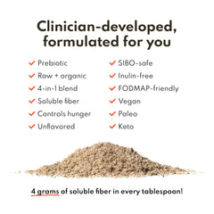 Florasophy Loosen Up ingredient chia seeds highlight natural fiber source