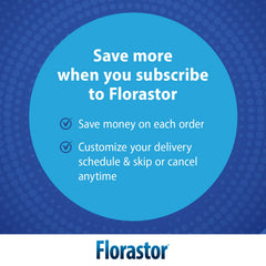 Florastor label notes gluten-free and non-GMO ingredients.