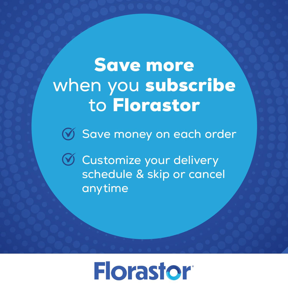 Florastor two capsules daily support digestive health and immunity.
