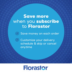 Florastor two capsules daily support digestive health and immunity.