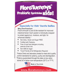 FloraTummys probiotic sprinkles added to a sippy cup for toddlers.