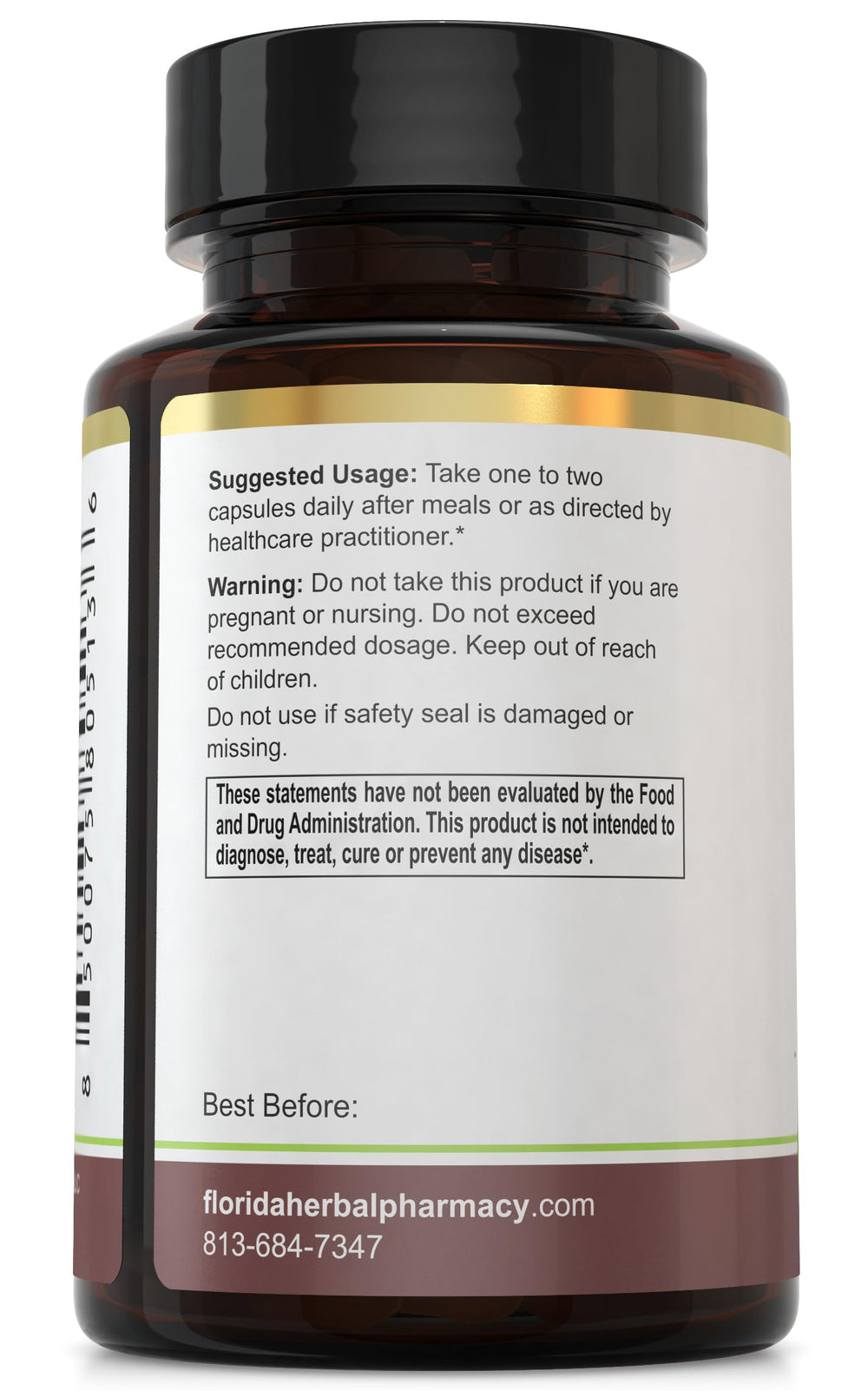 Florida Herbal Pharmacy chia seed capsules close-up, showcasing high-quality extract for everyday wellness.