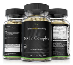 Florida Herbal Pharmacy NRF2 Complex packaging highlights a four-month supply.