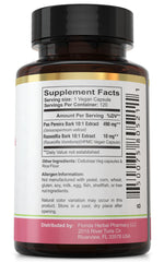 Florida Herbal Pharmacy Pao Pereira Rauwolfia label close-up showing GMP testing