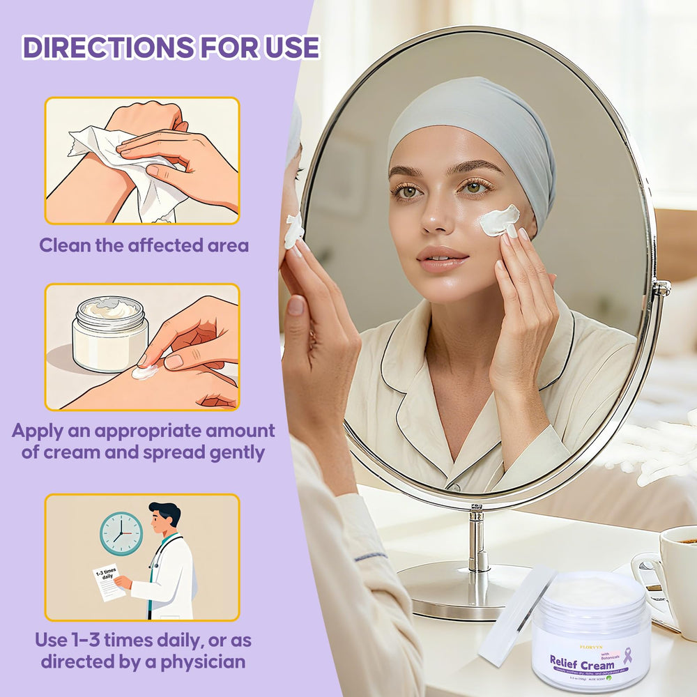 Florvyn redness relief swirl depicts soothing appearance