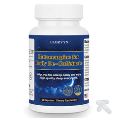 Florvyn Rutaecarpine bottle and capsules for daily caffeine metabolism support