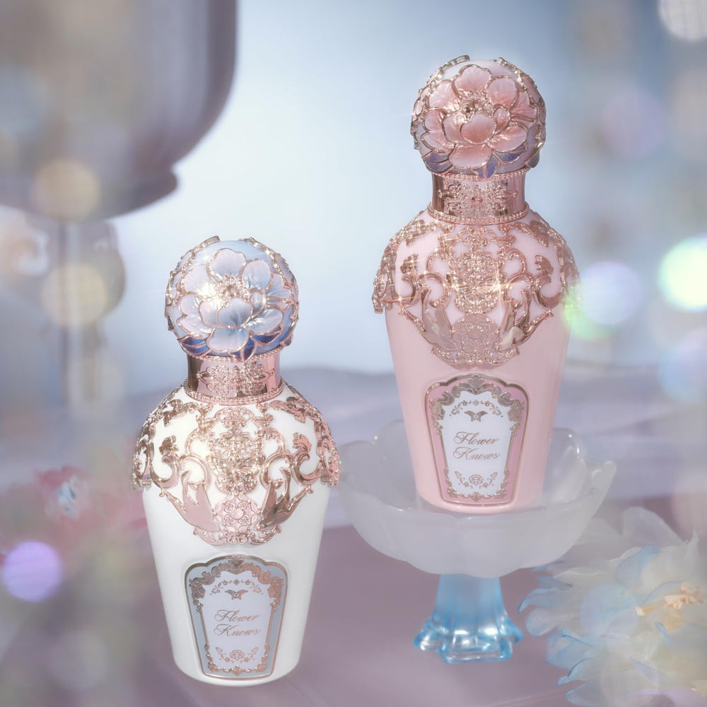 Emerald jade-like glass on Flower Knows bottle adds timeless elegance.
