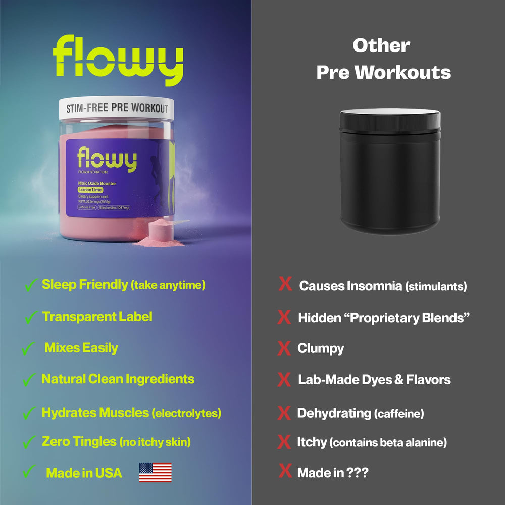 Flowy Stim Free beet root extract close-up natural color boost
