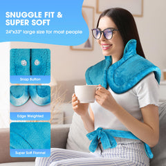 FluffyWarmth 10ft cord enables flexible use from couch, bed, or desk.