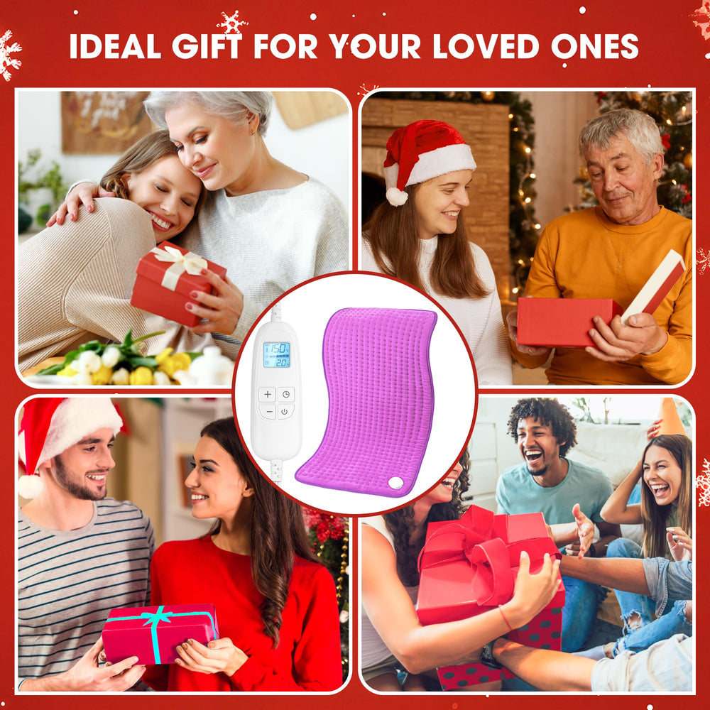 FluffyWarmth XXXL heating pad with LED controller for easy night use